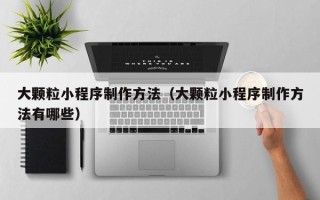 肥城大颗粒小程序制作方法（大颗粒小程序制作方法有哪些）